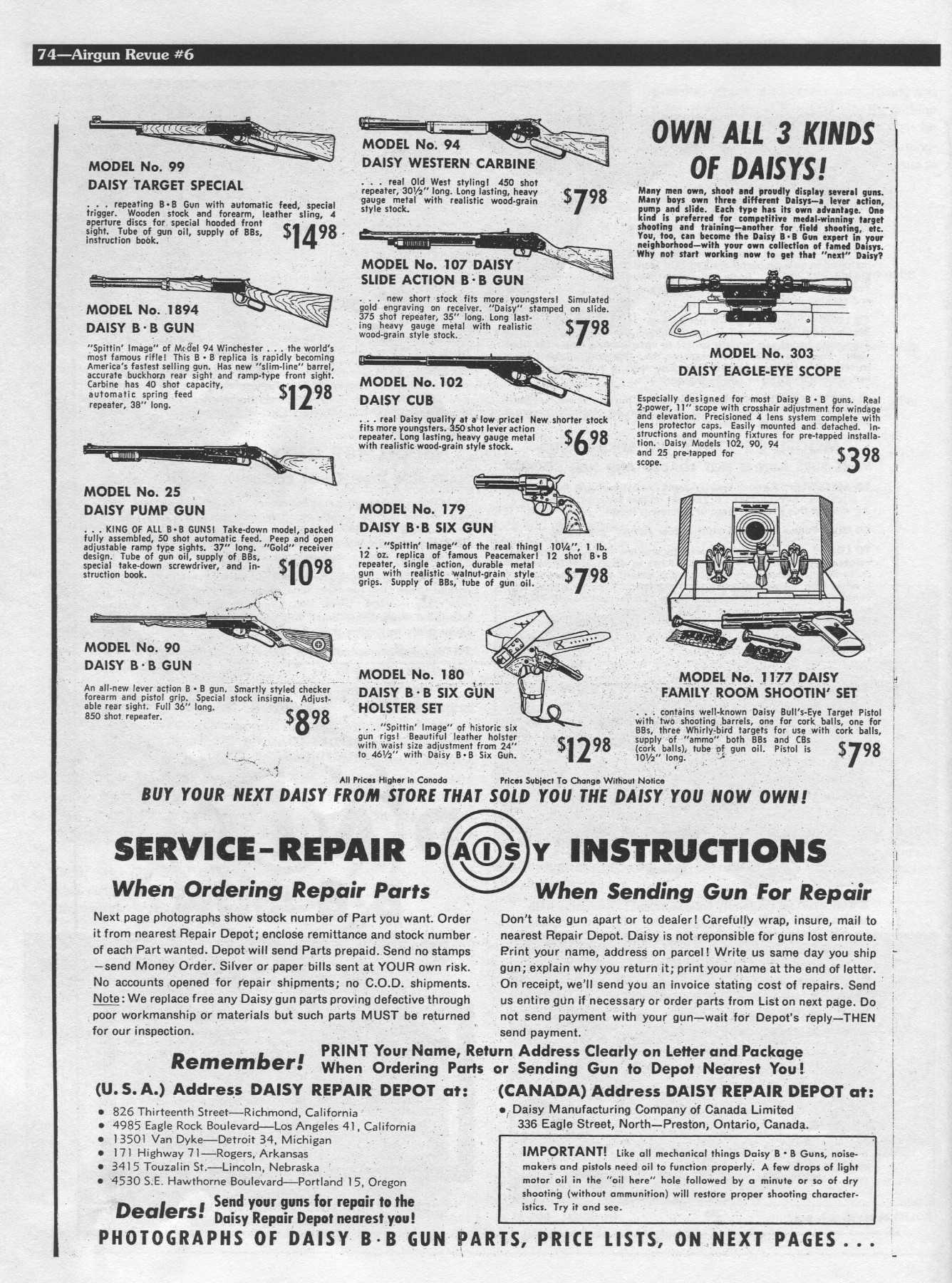 daisy bb gun repair manual