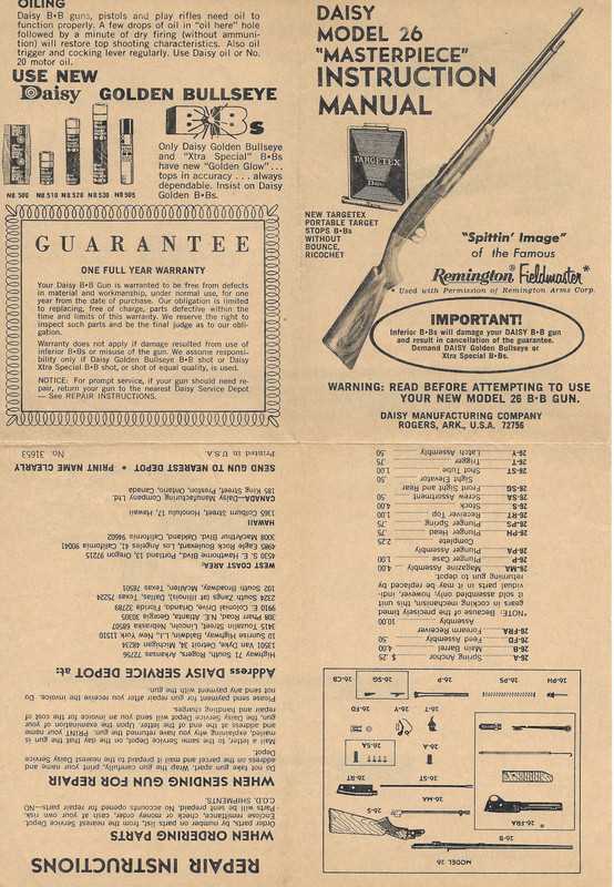 daisy model 1894 repair manual