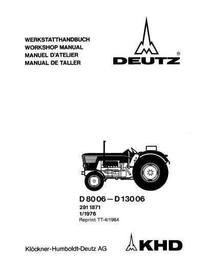 deutz tractor repair manual