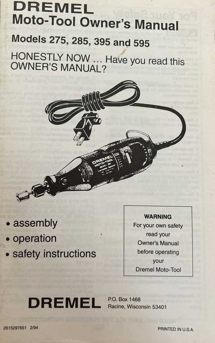 dremel tool repair manual