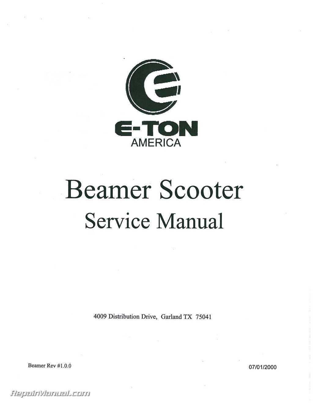 electric scooter repair manual