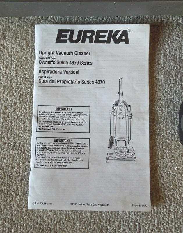 eureka 4870 repair manual