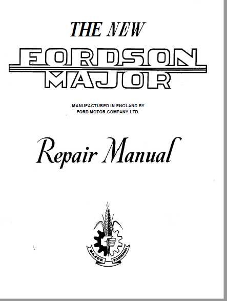 fordson major repair manual