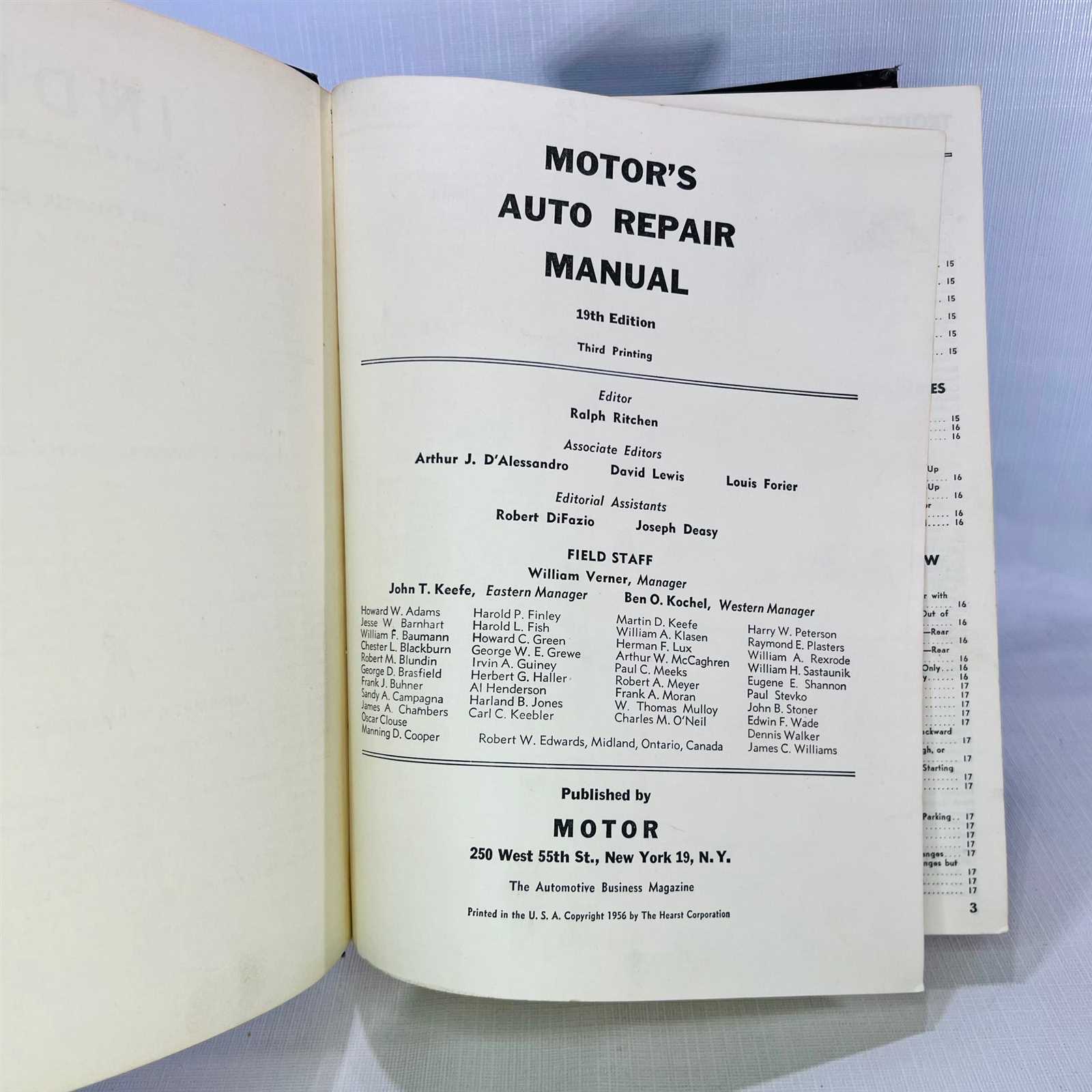 free auto repair flat rate manual