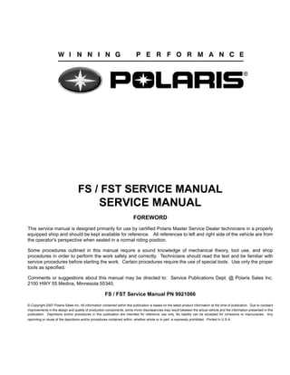 free polaris repair manuals