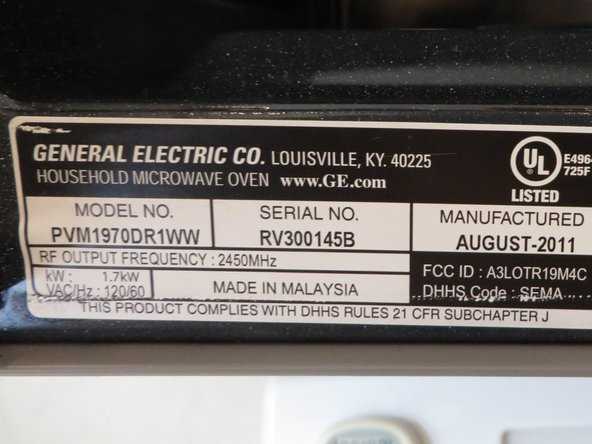 ge microwave oven repair manual