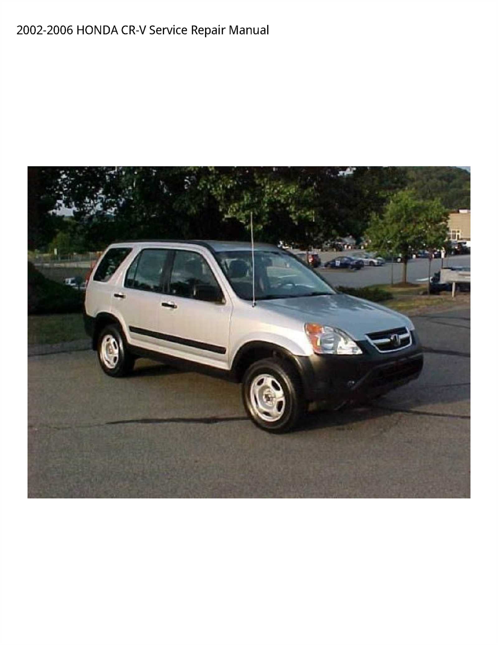 honda crv 2002 repair manual