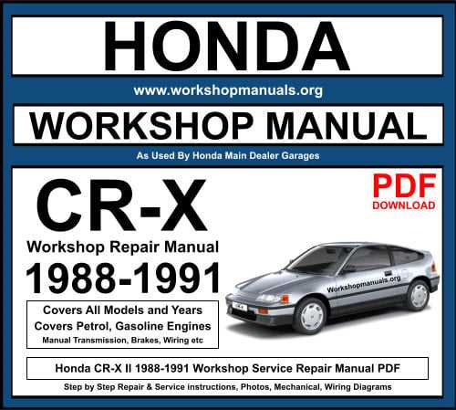 honda crx repair manual