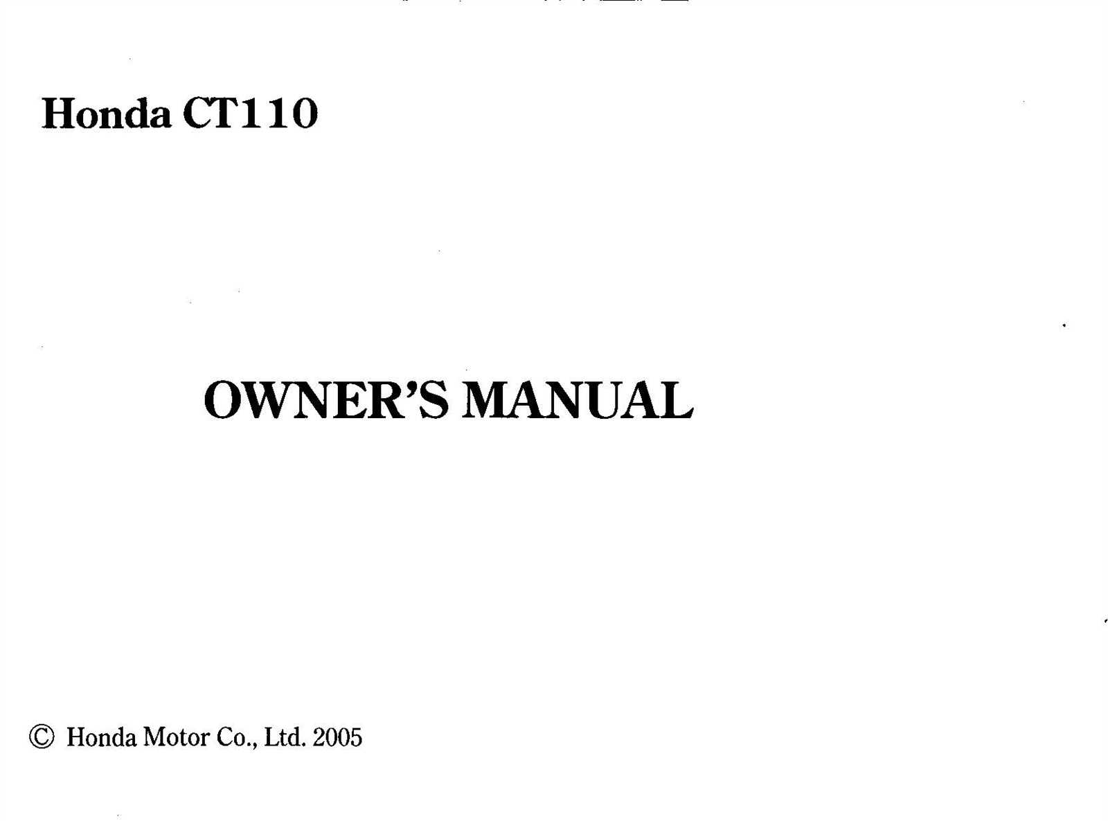 honda ct110 repair manual