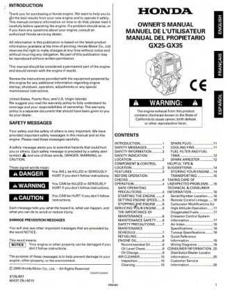 honda gx25 repair manual