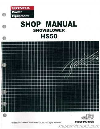 honda hs928 repair manual