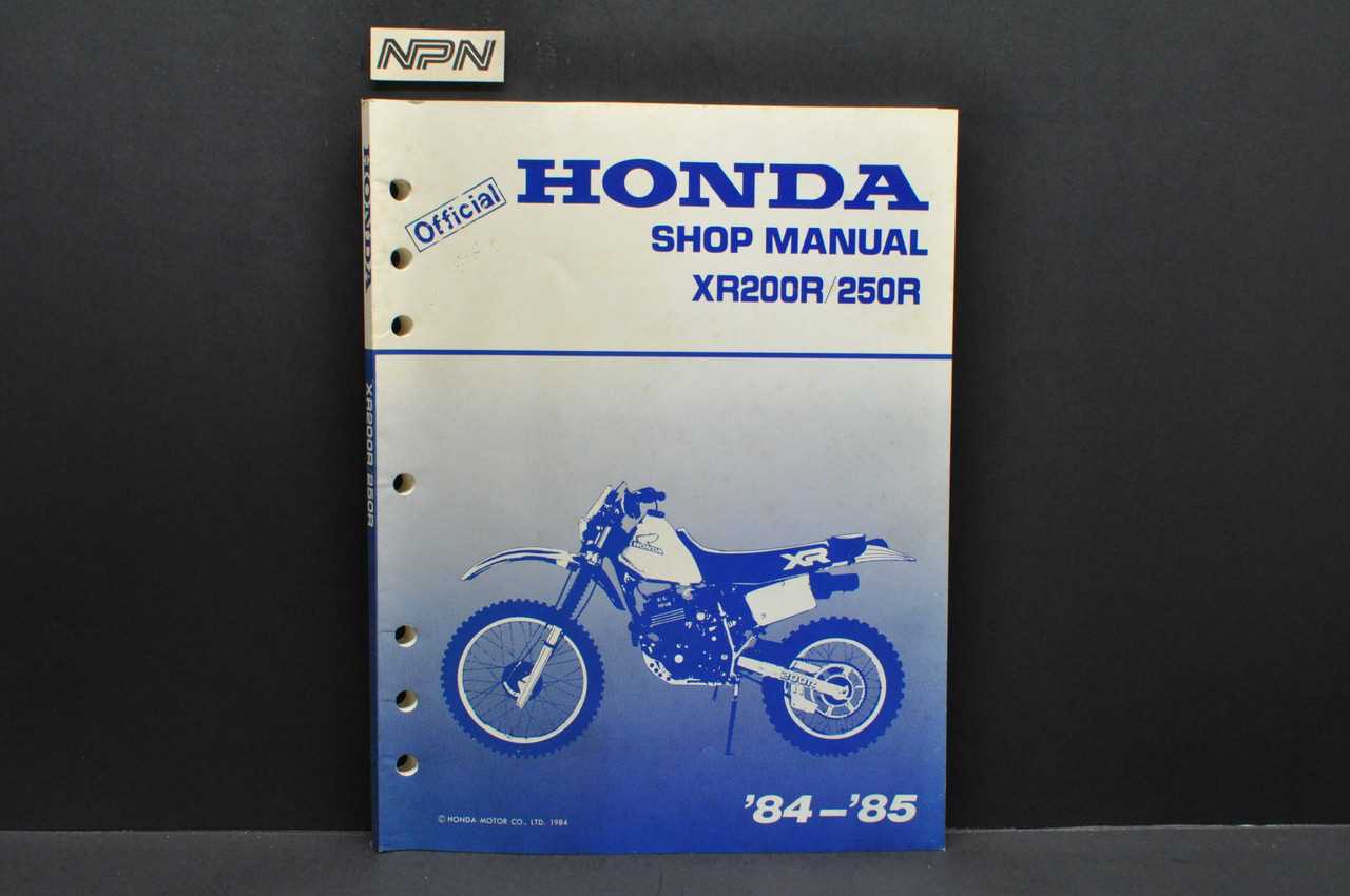 honda xr 250 repair manual