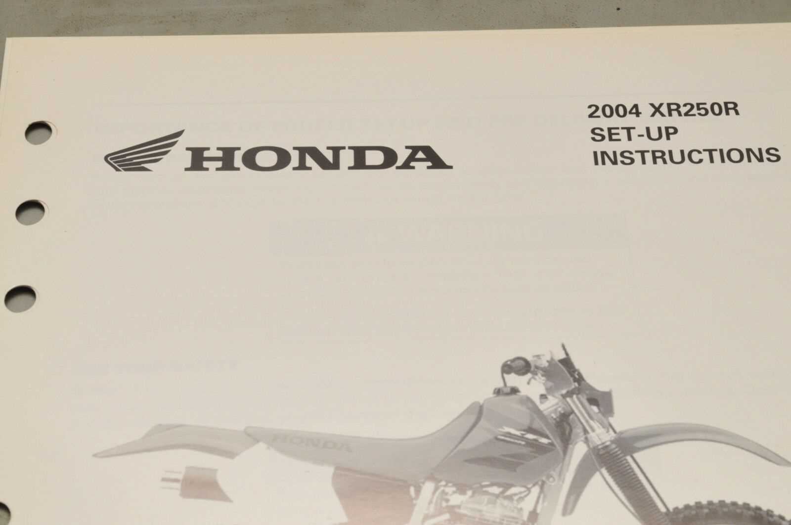 honda xr 250 repair manual