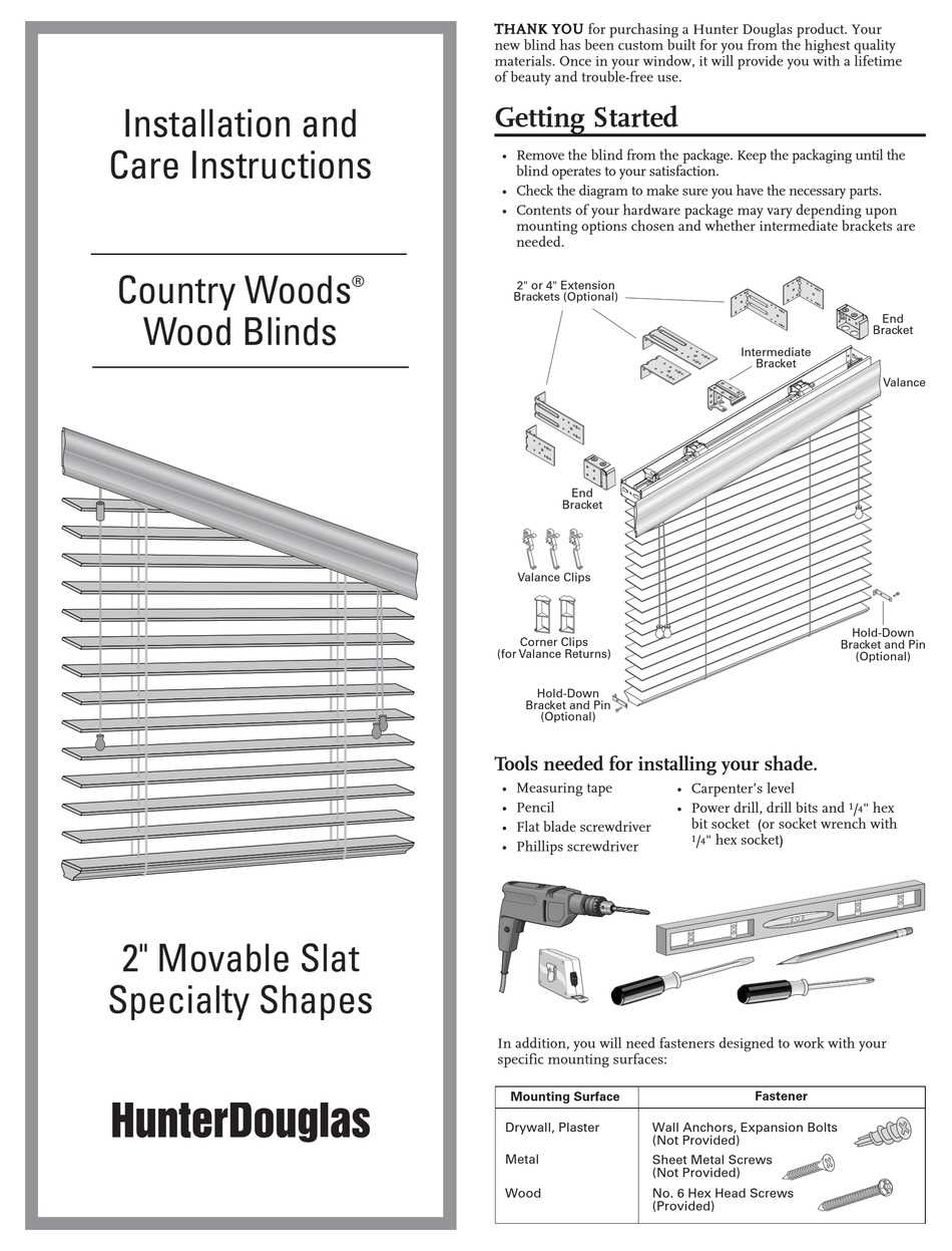 hunter douglas repair manual