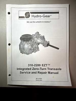 hydro gear service and repair manual