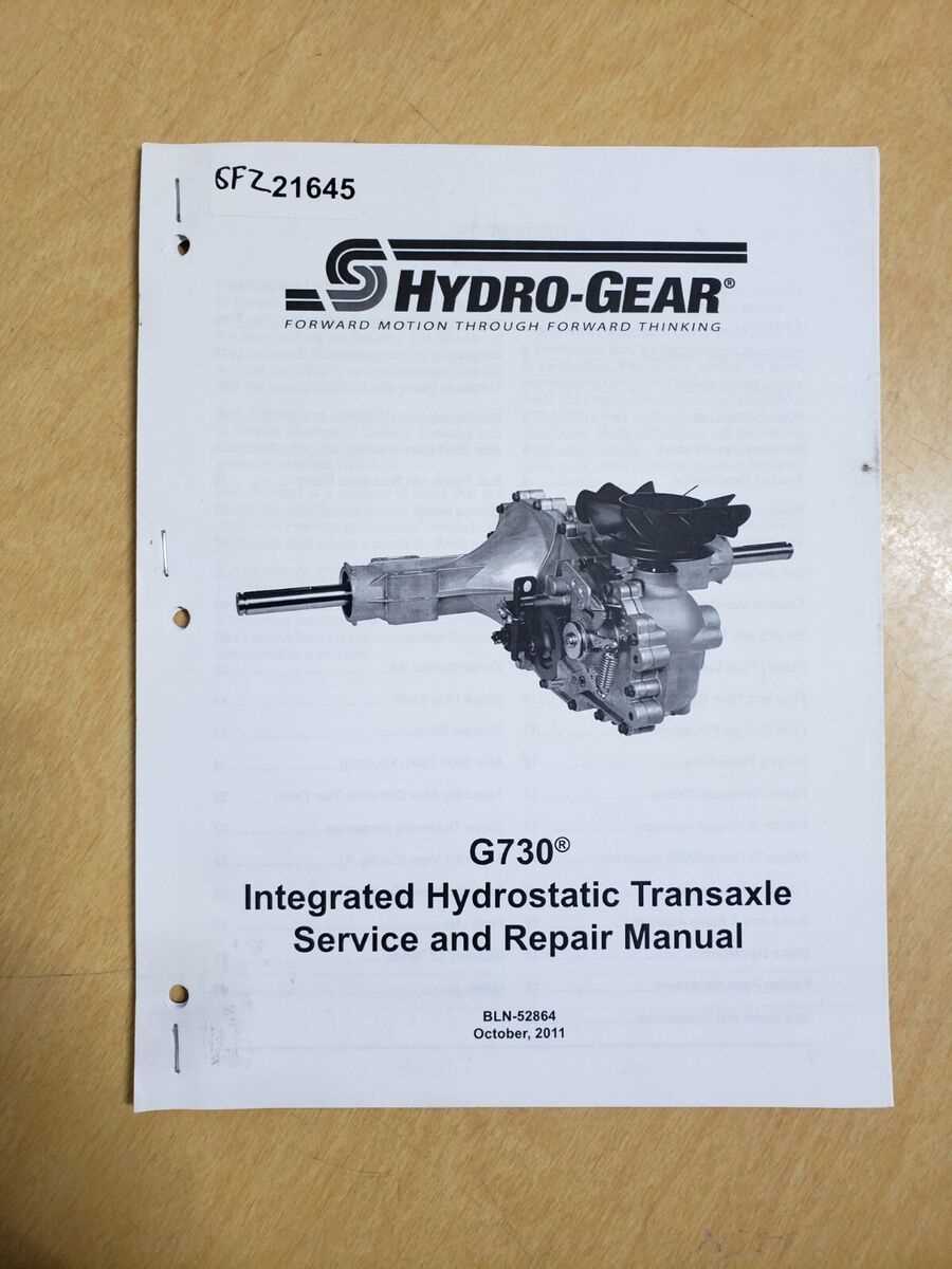 hydro gear service and repair manual