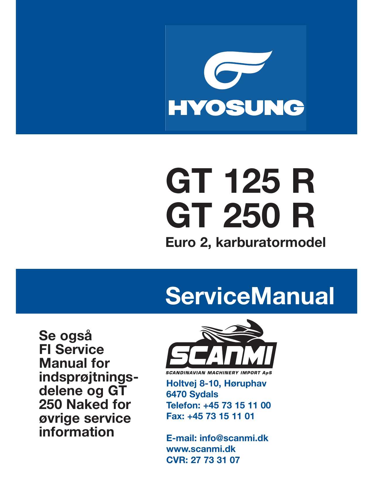 hyosung gt250r repair manual