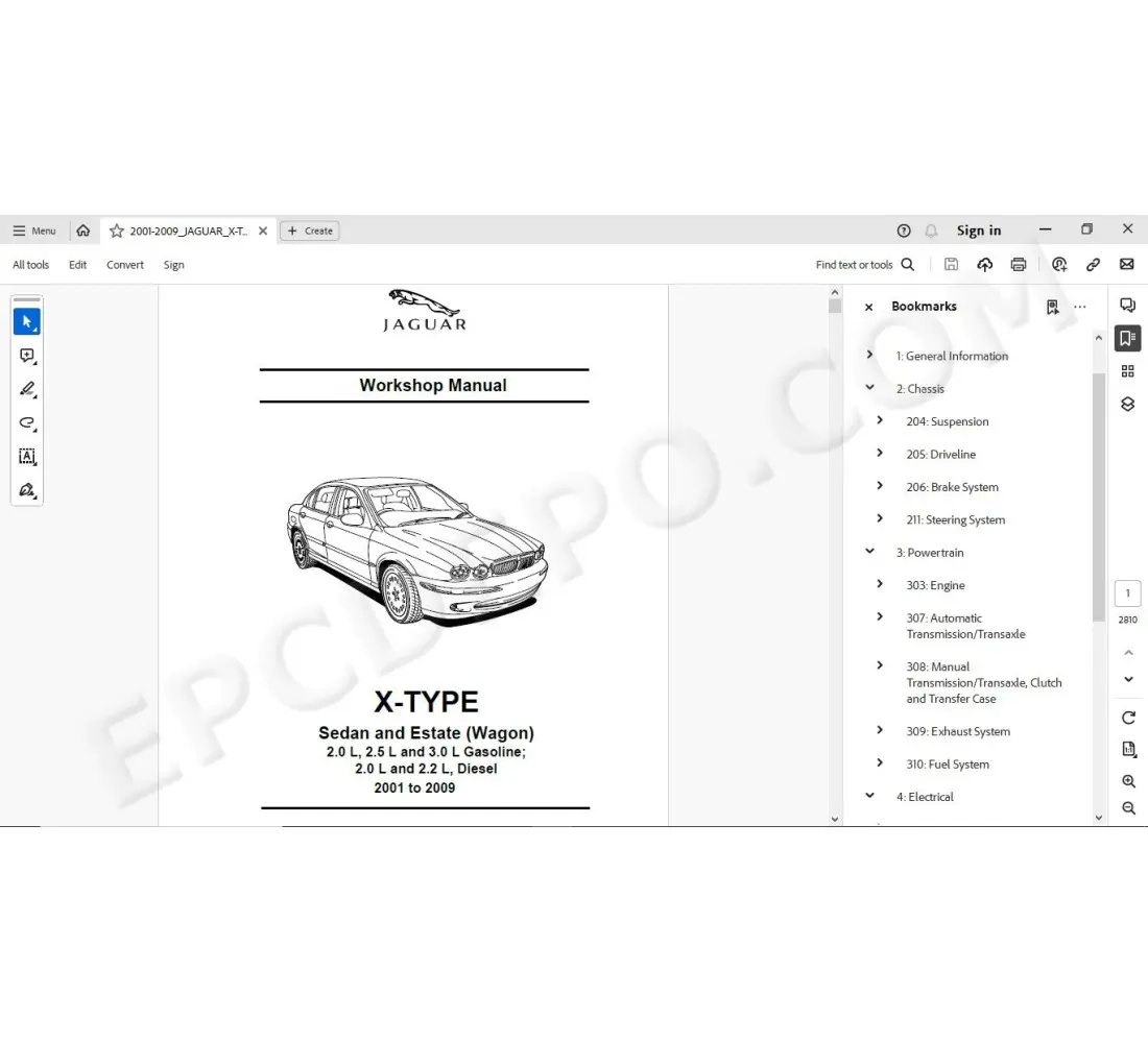 jaguar x type repair manual