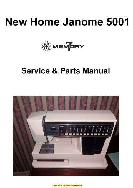 janome sewing machine repair manual