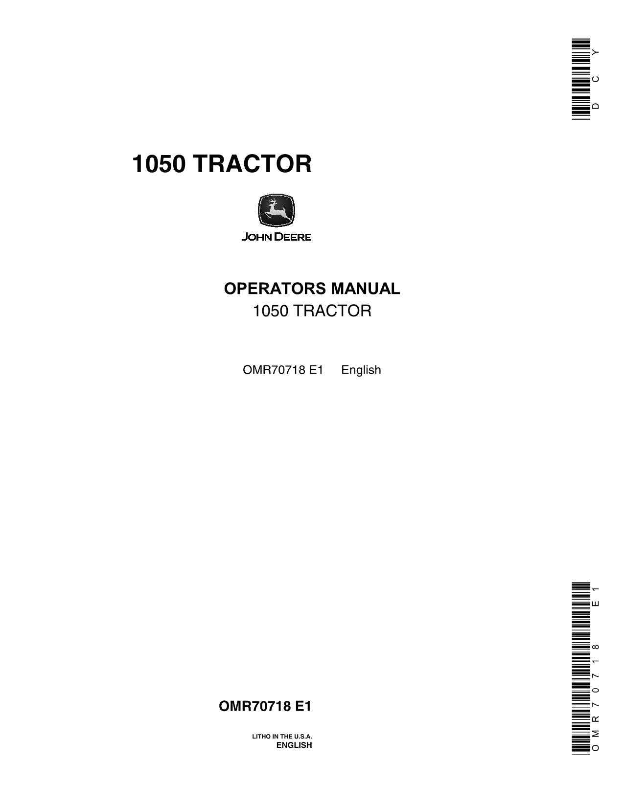 john deere 1050 repair manual