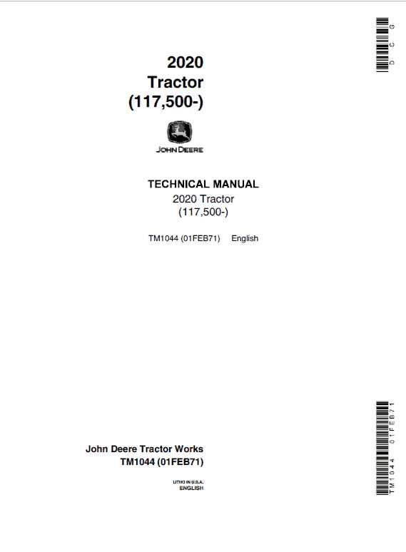 john deere 2020 repair manual