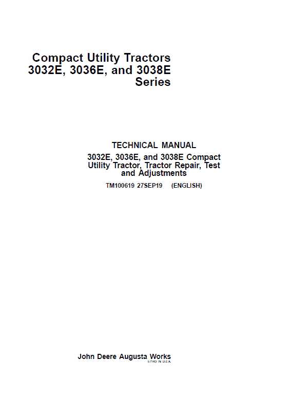 john deere 3038e repair manual