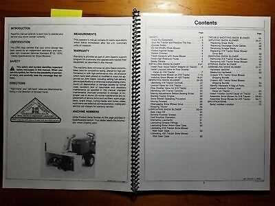 john deere 47 snowblower repair manual