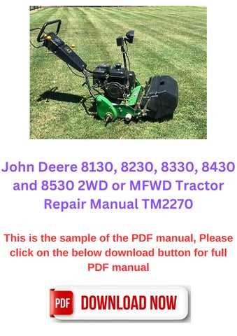 john deere 8130 repair manual