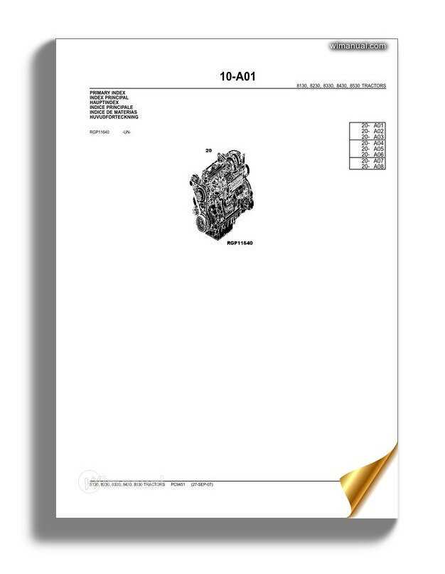 john deere 8130 repair manual