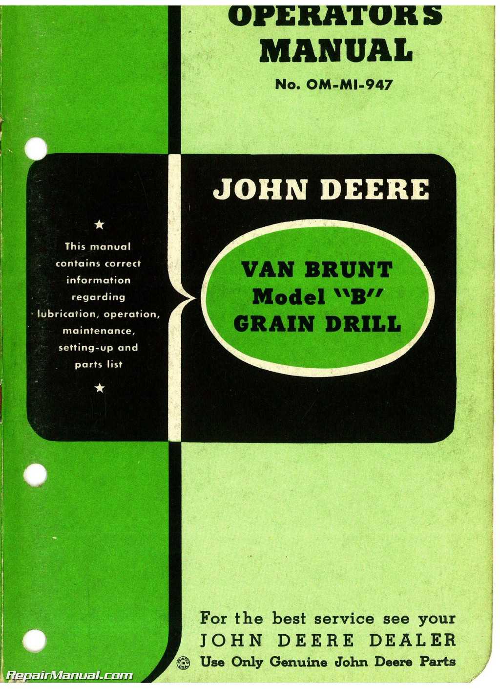 john deere b repair manual