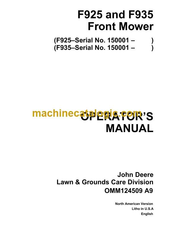 john deere f935 repair manual