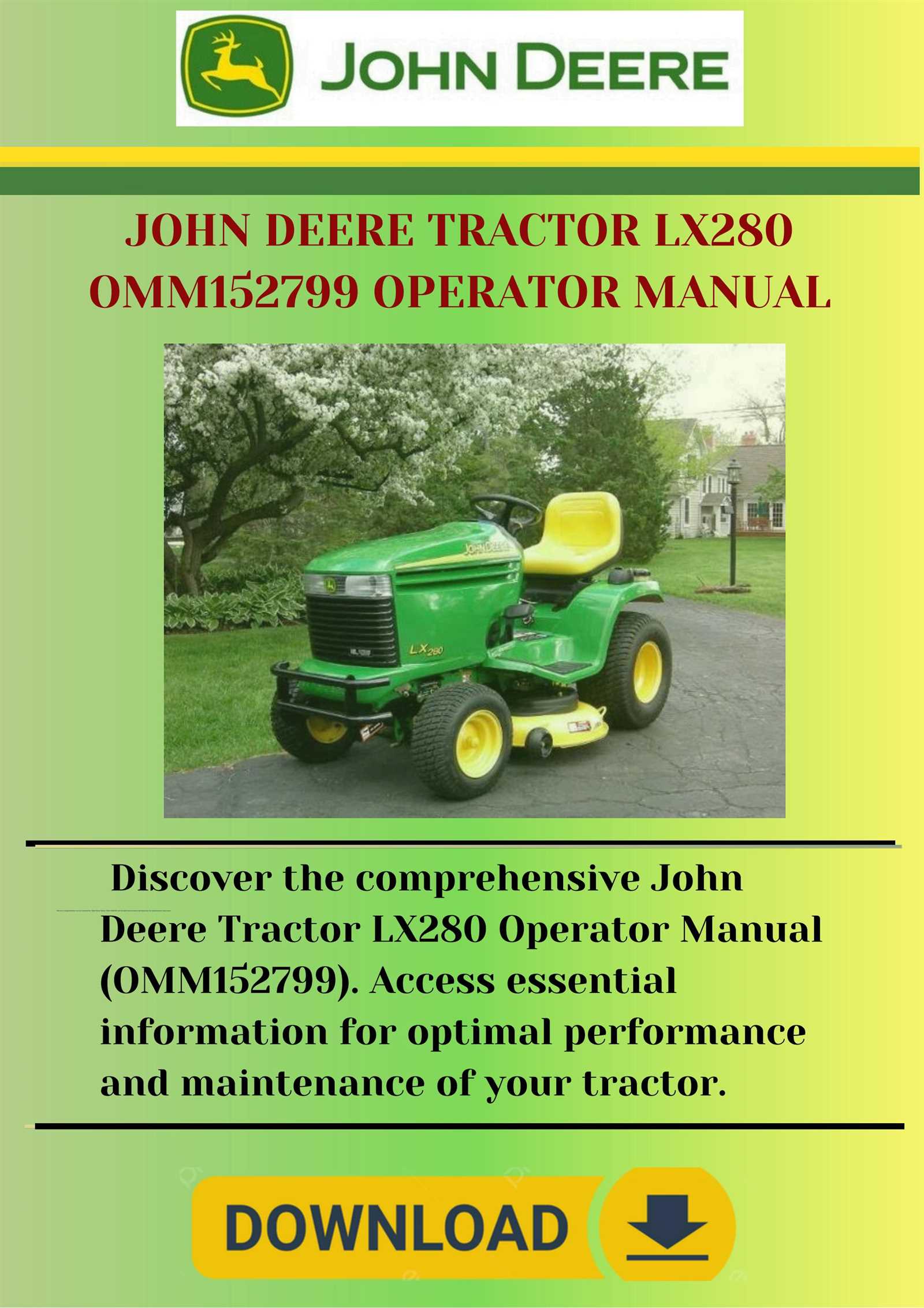 john deere lx280 repair manual