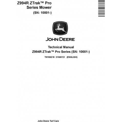 john deere mower repair manual