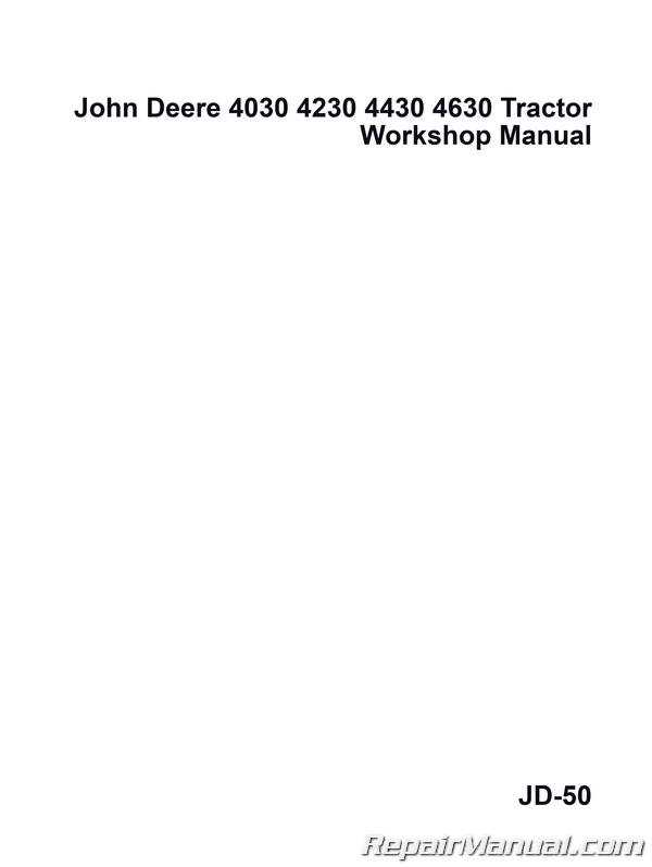 john deere repair service manual