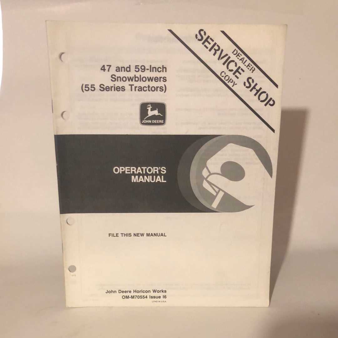 john deere snowblower repair manual