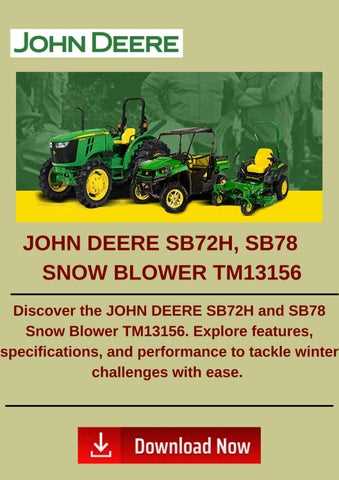 john deere snowblower repair manual