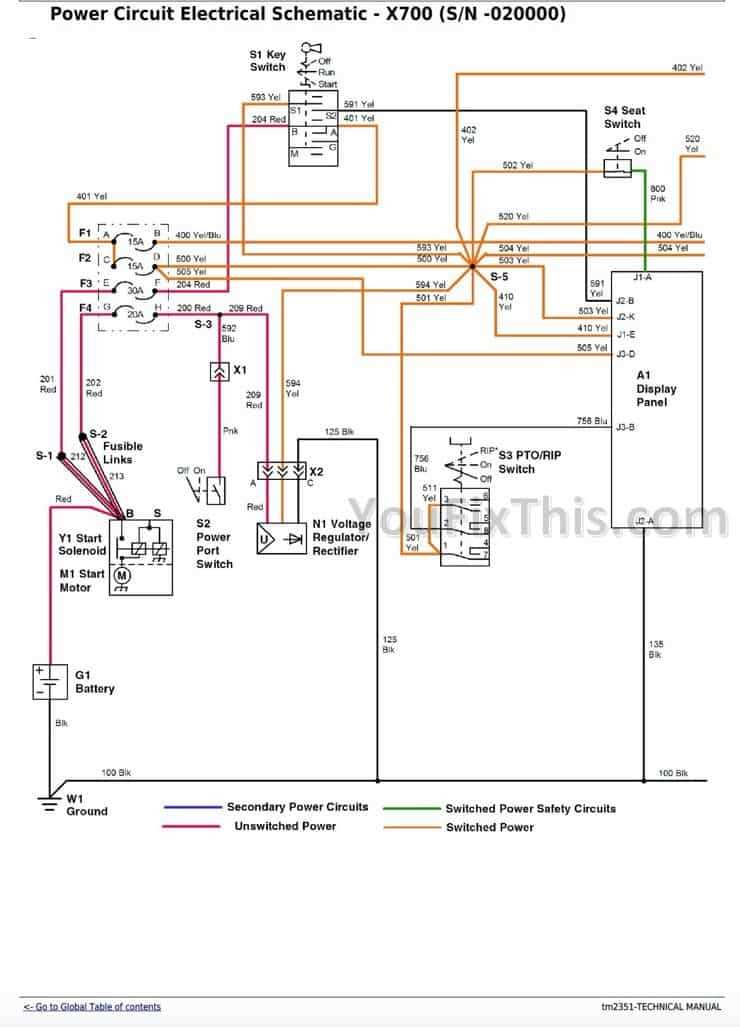 john deere x720 repair manual