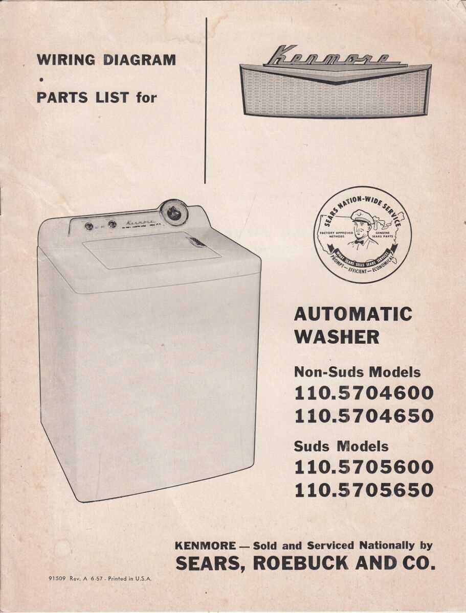 kenmore automatic washer model 110 repair manual