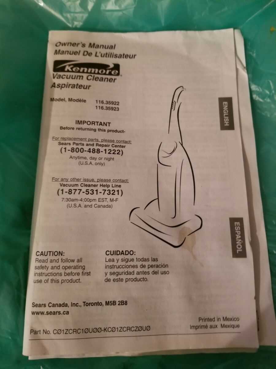 kenmore vacuum repair manual