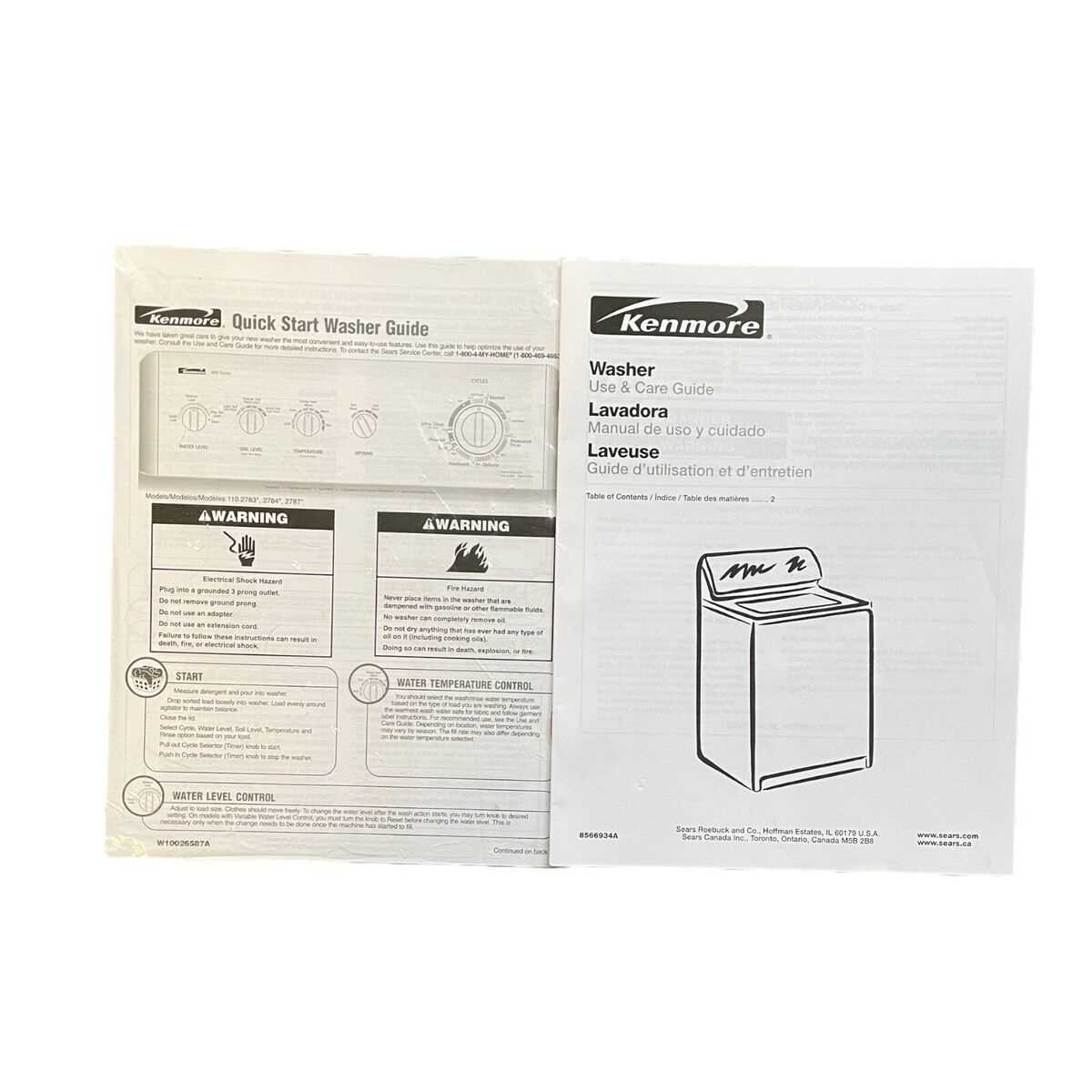 kenmore washing machine repair manual