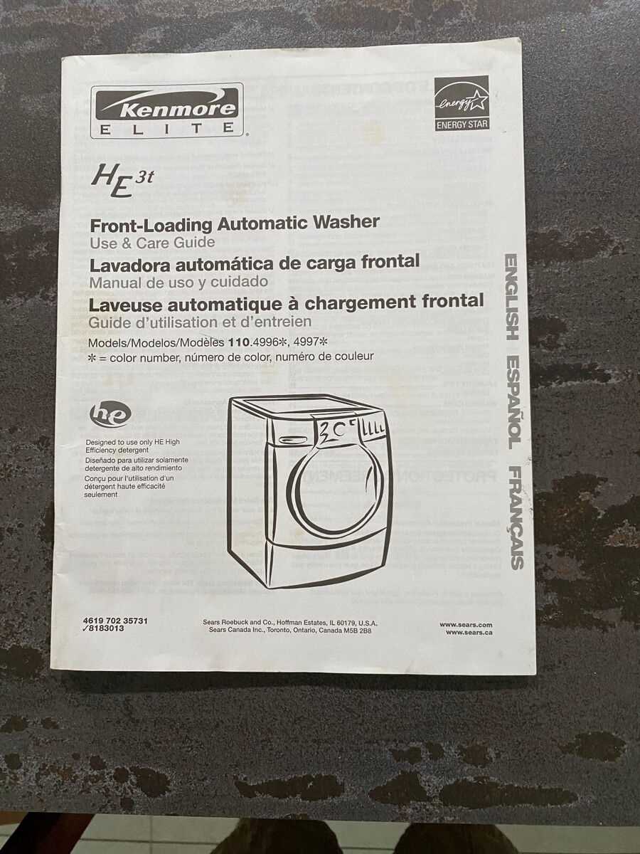 kenmore washing machine repair manual