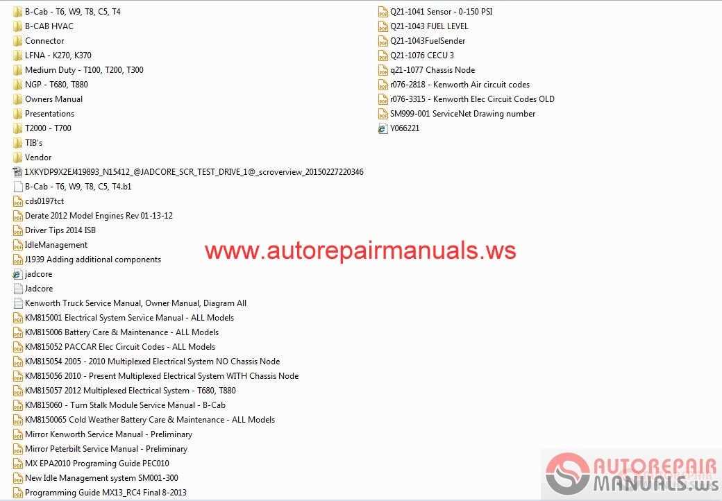 kenworth truck repair manual