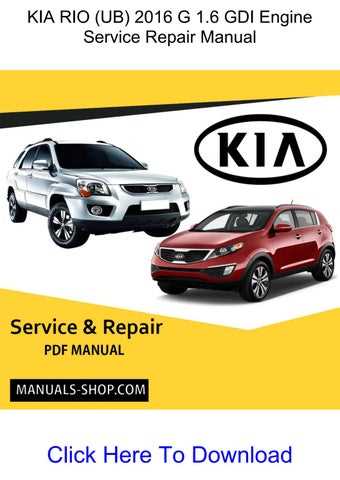 kia rio repair manual