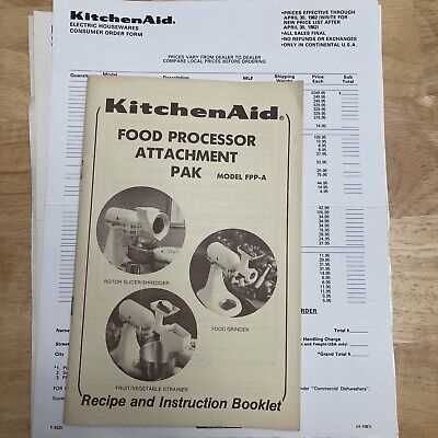 kitchenaid food processor repair manual