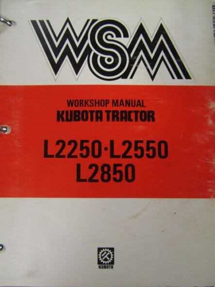 kubota l2550 repair manual