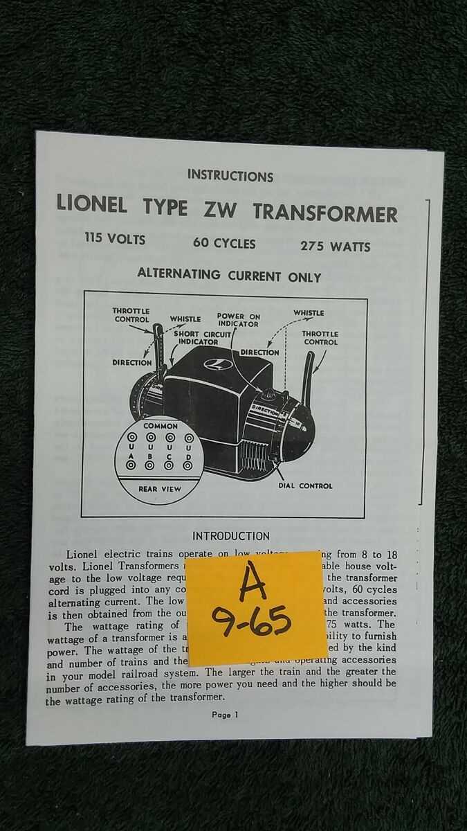 lionel zw repair manual