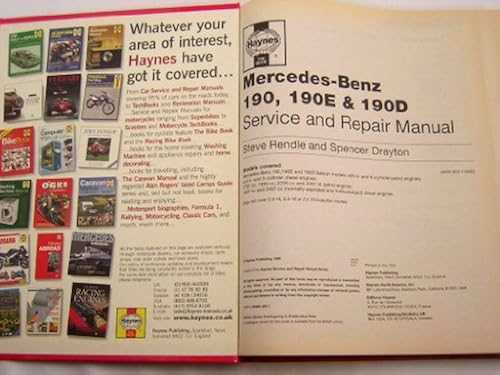 mercedes benz 190e repair manual