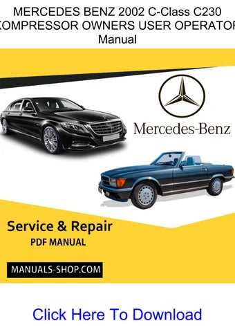 mercedes benz c230 repair manual