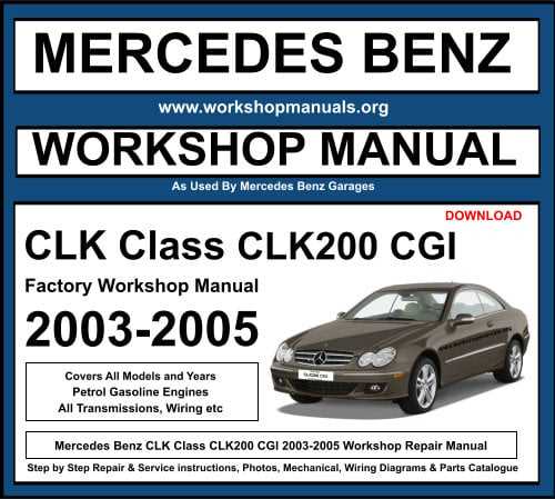 mercedes benz clk 430 repair manual