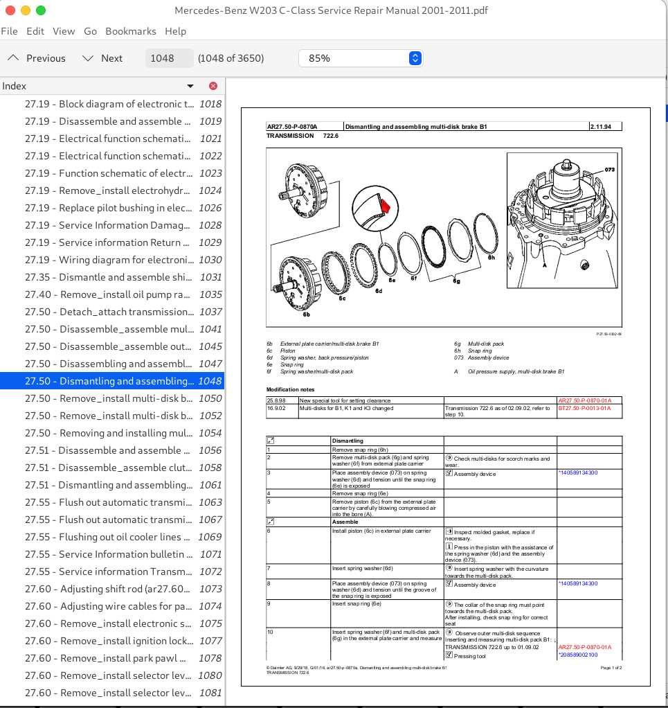 mercedes w203 repair manual